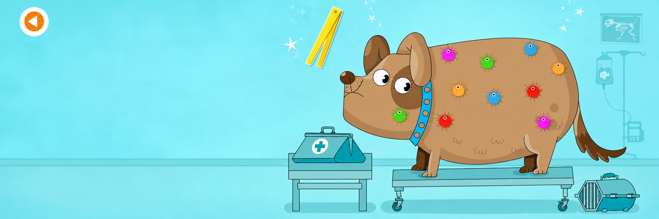 123Go+ playful counting activity with a dog at the vet
