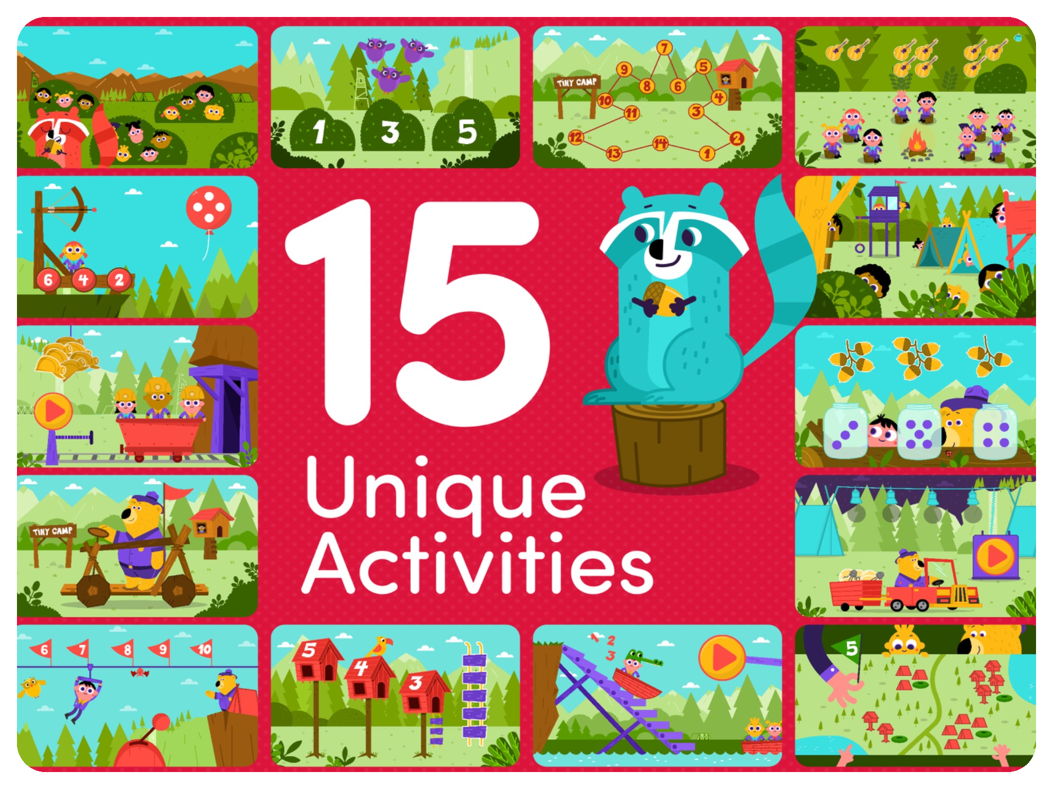 15 unique counting activities in Counting Camp